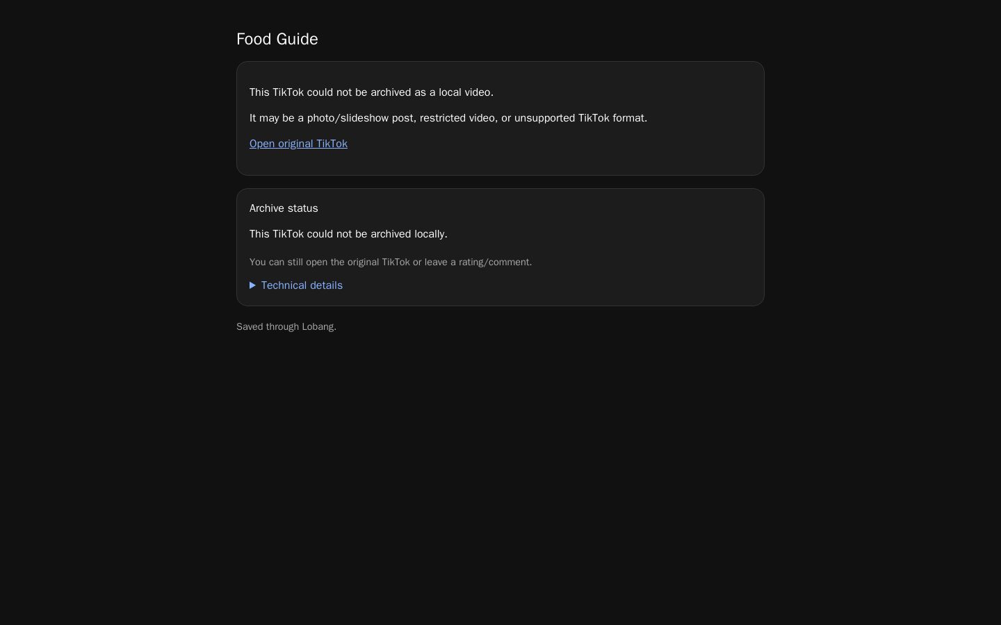 Food Guide