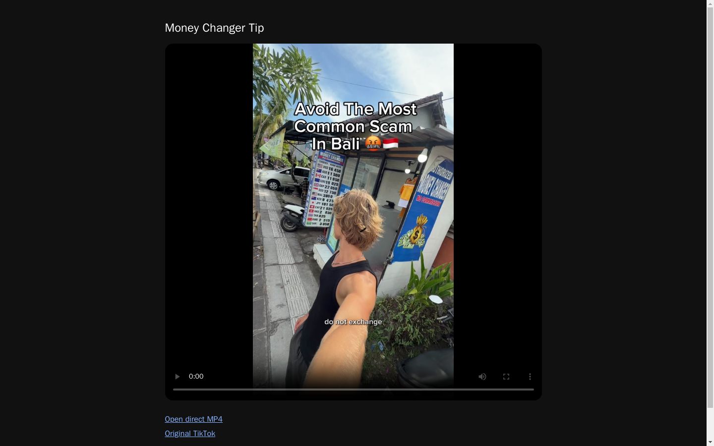 Money Changer Tip