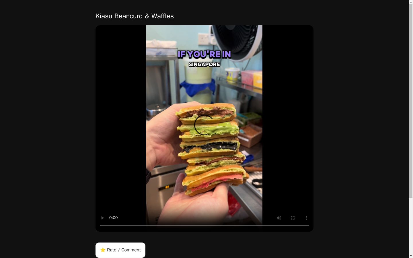Kiasu Beancurd & Waffles