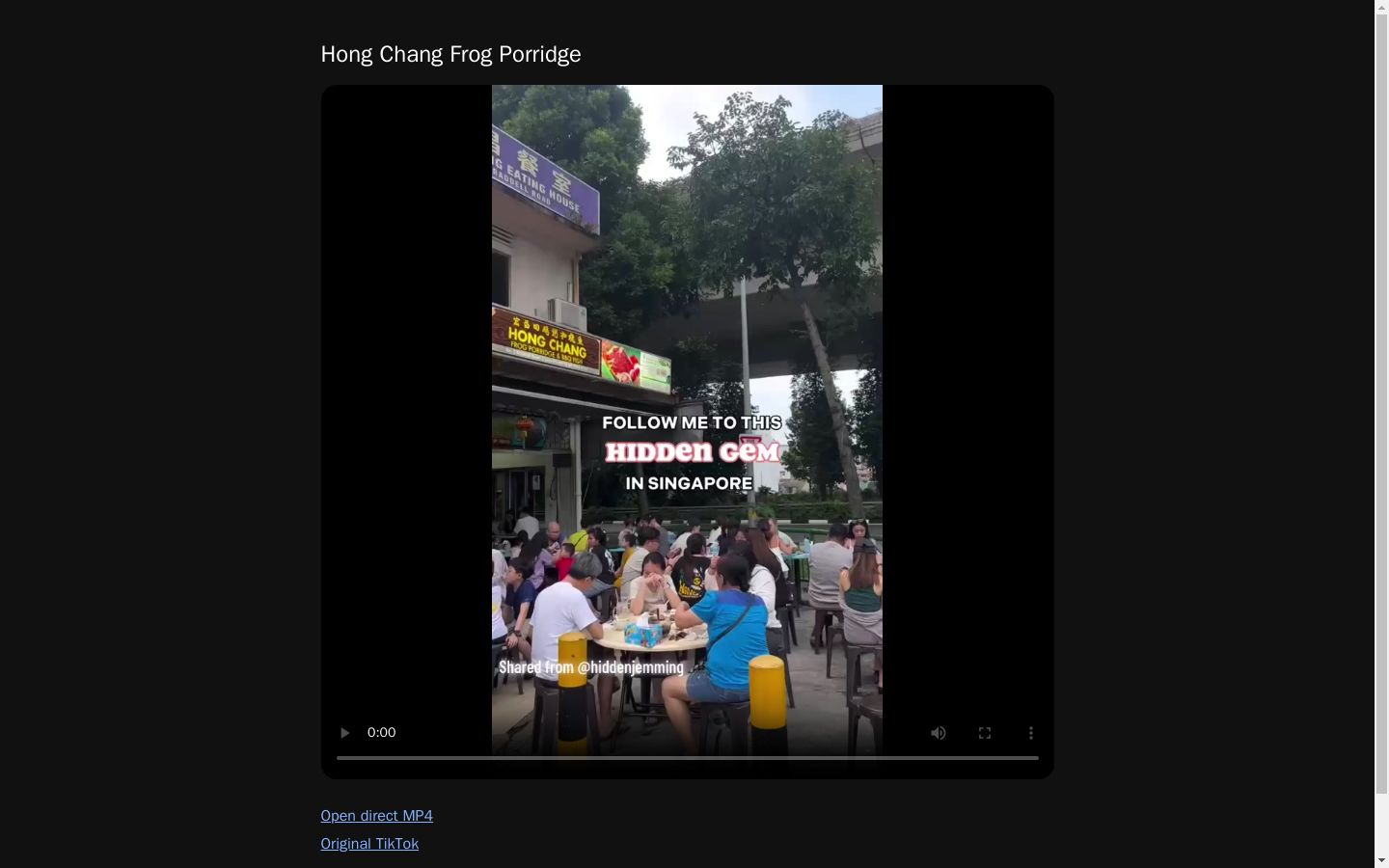 Hong Chang Frog Porridge