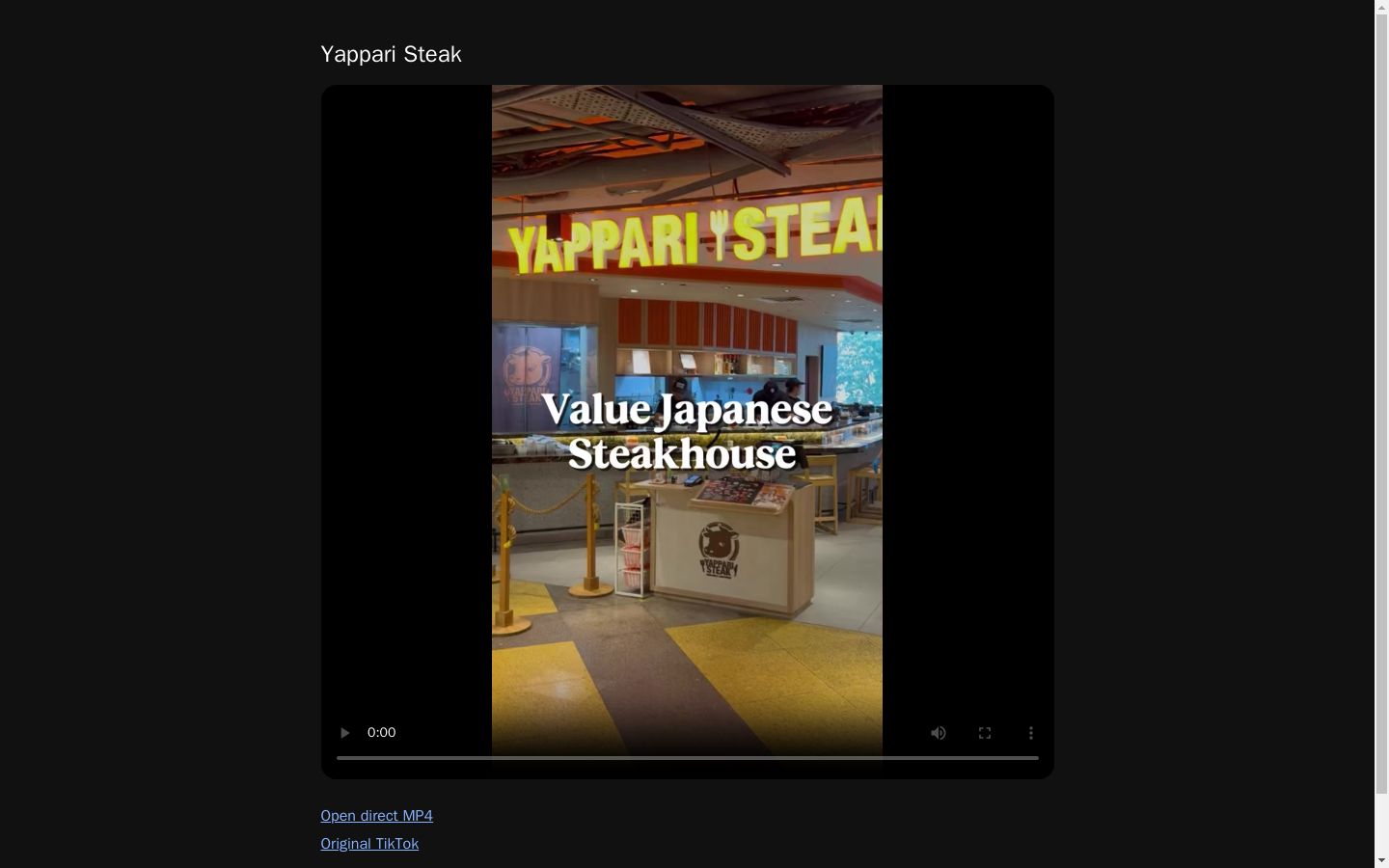 Yappari Steak