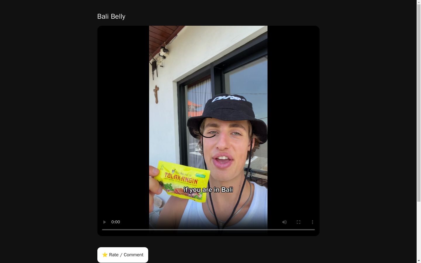 Bali Belly